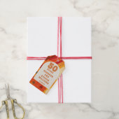 Groovy Retro 50. Hochzeit Jubiläum Gefallen Geschenkanhänger (Mit Garn)