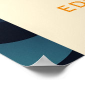 Groovy Retro 50. Hochzeitstag Begrüßungszeichen Poster (Ecke)