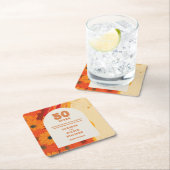 Groovy Retro 50. Hochzeitstag Rechteckiger Pappuntersetzer (Vor Ort)