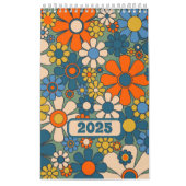 Groovy Retro 60er 70er Floral Pattern 2025 Kalender (Titelbild)