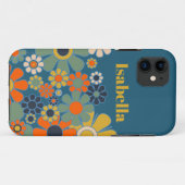 Groovy Retro 60er 70er Floral Pattern Personalisie Case-Mate iPhone Hülle (Rückseite (Horizontal))