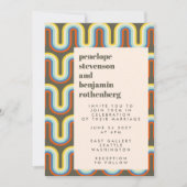 Groovy Retro 60er 70er Stadtrundgang: Einladung (Vorderseite)