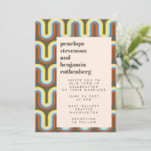 Groovy Retro 60er 70er Stadtrundgang: Einladung (Stehend Vorderseite)