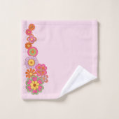 Groovy Retro 60er Hippie Badtuch Badhandtuch Set (Waschlappen)