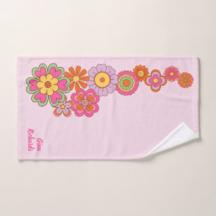 Groovy Retro 60er Hippie Badtuch Badhandtuch Set