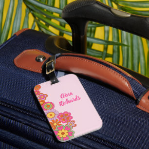 Groovy Retro 60er Hippie Gepäckanhänger