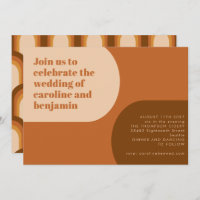 Groovy Retro 70er Arch Gestell Tan Terracotta Wedd