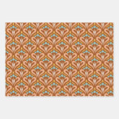 Groovy Retro 70er Blume und geometrische Muster Geschenkpapier Set (Vorderseite 3)