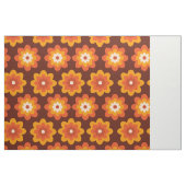 Groovy Retro 70er boho hippie Orange Blume Muster Stoff (Yard (91,4 cm))
