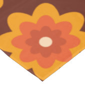 Groovy Retro 70er Boho Hippie Orange Blume Muster Tischdecke (Schrägansicht)