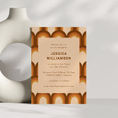 Groovy Retro 70er Brown Trendy Unique Bat Mitzvah Einladung