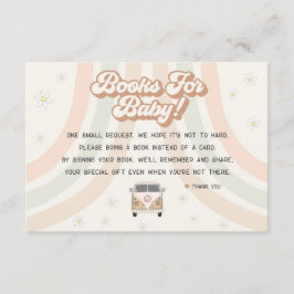 Groovy Retro 70er Bücher für die Einladung von Bab