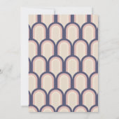 Groovy Retro 70er Design Blue Pink Bat Mitzvah Einladung (Rückseite)