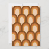 Groovy Retro 70er Design Brown Couples Kinderdusch Einladung (Rückseite)