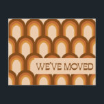 Groovy Retro 70er Design Brown neue Adresse wir ve Postkarte<br><div class="desc">Groovy Retro 70er Design Braun neue Adresse Wir verschoben Postkarte</div>