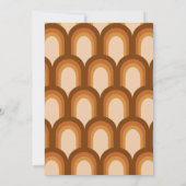 Groovy Retro 70er Design Brown Terracotta Wedding Einladung (Rückseite)