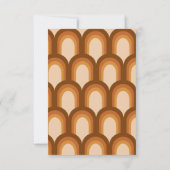 Groovy Retro 70er Design in Brown Wedding Meal RSVP Karte (Rückseite)
