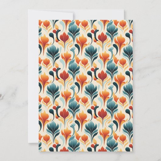 Groovy Retro 70er Floral Wedding Save The Date (Rückseite)