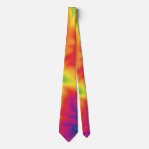 Groovy Retro 70er Hippie Rainbow Hues Gefärbte Kr Krawatte