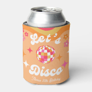 Groovy Retro 70er Lass uns Disco feiern Geburtstag Dosenkühler