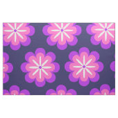 Groovy Retro 70er Lila rosa Blume Muster Stoff (Fat Quarter (45,7 x 55,9 cm))