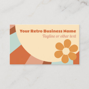 Groovy Retro 70er psychedelische Hippie-Blume Visitenkarte