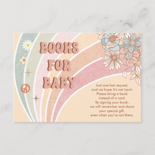 Groovy Retro 70er | Rainbow Books for Baby Begleitkarte (Vorderseite)