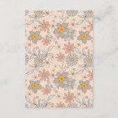 Groovy Retro 70er | Rainbow Diaper Raffle Begleitkarte (Rückseite)