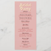 Groovy Retro 70er Summer Wedding Program Programm (Rückseite)