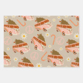 Groovy Retro 70er Weihnachten Geschenkpapier Set (Vorderseite 2)