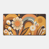 Groovy Retro 70s Abstract Floral  Schreibtischunterlage (Vorderseite)