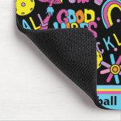 Groovy, Retro 90er, schwarz Mousepad (Ecke)