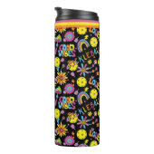 Groovy, Retro 90er, schwarz Thermosbecher (Nach rechts gedreht)