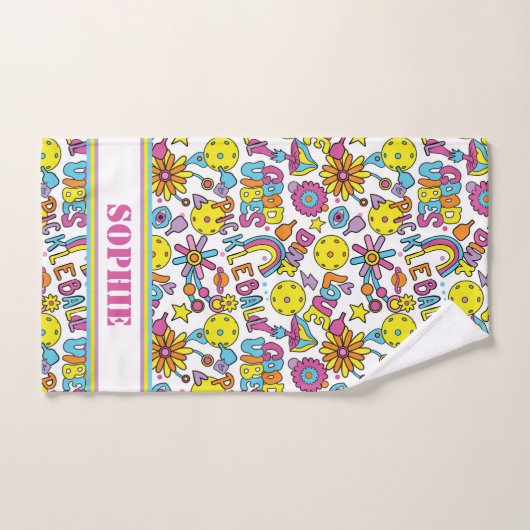 Groovy, Retro 90er, weiß Handtuch (Handtuch)