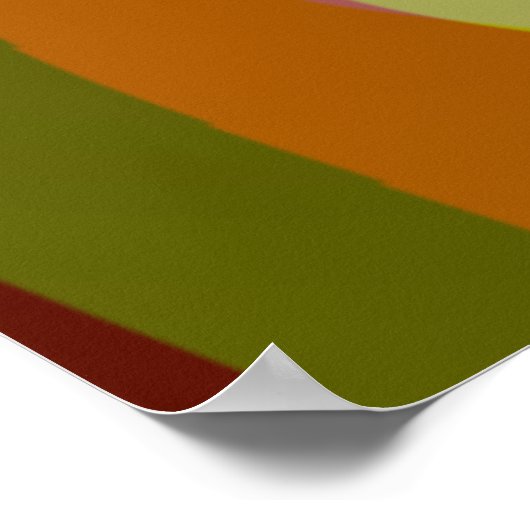 Groovy Retro Abstrakt Art 710 Poster (Ecke)