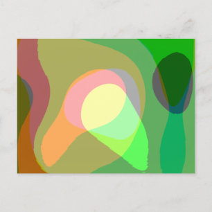 Groovy Retro Abstrakt Art 710 Postkarte