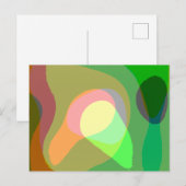 Groovy Retro Abstrakt Art 710 Postkarte (Vorne/Hinten)