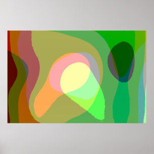 Groovy Retro Abstrakt Kunst 710 Poster