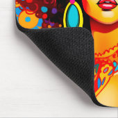 Groovy Retro Afro Chic Pop Art Mousepad (Ecke)