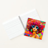 Groovy Retro Afro Chic Pop Art Notizblock (Innenseite)