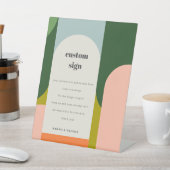 Groovy Retro Arch Abstrakte Hochzeit Custom Party Sockelschild (In SItu)