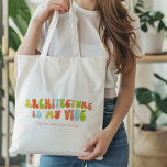 Groovy Retro Architecture ist My Vibe, Architect Tragetasche<br><div class="desc">Groovy "Architektur ist meine Vibe" tote Tasche. Es ist ein großartiges Geschenk für den Architekten in Ihrem Leben.</div>