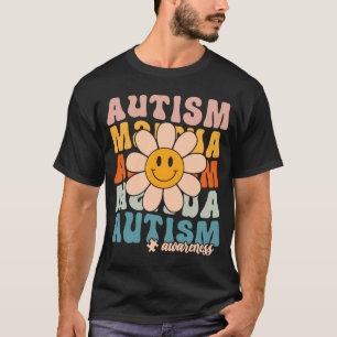 Groovy Retro Autism Awareness Montag Puzzle Piece T-Shirt