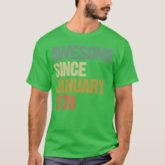 Groovy Retro Awesome seit Januar 1978 lustig T-Shirt