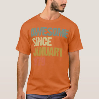 Groovy Retro Awesome Since January 1979 funny T-Shirt