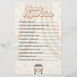 Groovy Retro Baby Dusche Kinderzimmer Rhymspiel