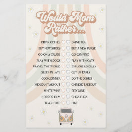 Groovy Retro Baby Dusche würde lieber spielen