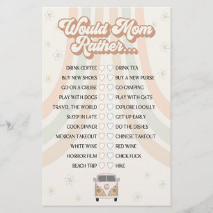 Groovy Retro Baby Dusche würde lieber spielen