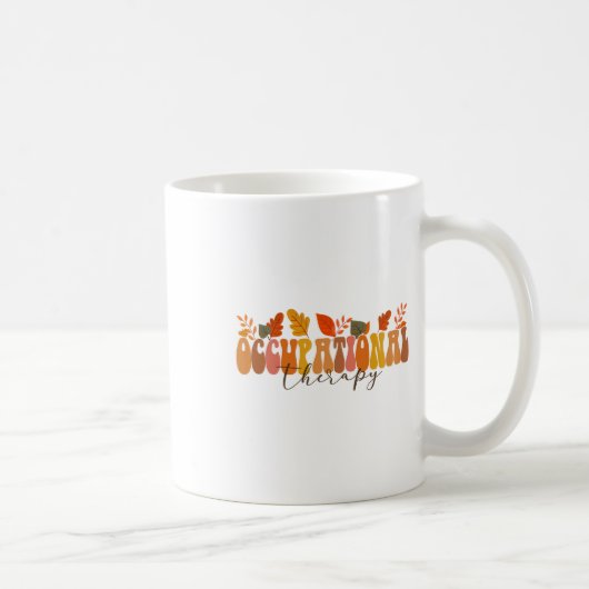 Groovy Retro Berufliche Therapie Vintag Fall Lea Kaffeetasse (Rechts)