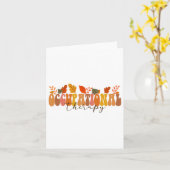 Groovy Retro Berufliche Therapie Vintag Fall Lea Karte (Gelbe Blume)